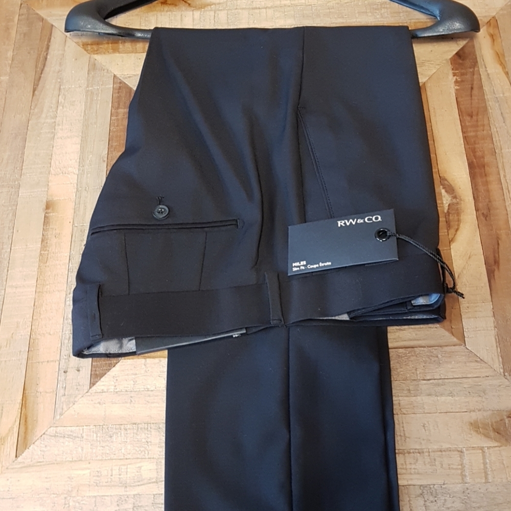 NWT Wool blend black suit pants size 29x32